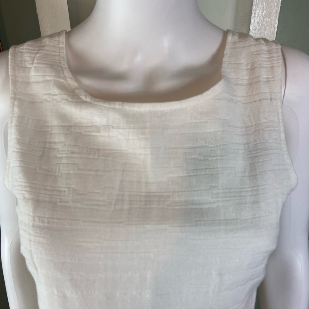 Callahan Knitwear Colette White Dress Textured Backless Midi Maxi Cotton Shift - Picture 4 of 15